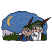 C1: Sky---Nordic Blue(Isacord 40 #1076)&#13;&#10;C2: Mountains---Lavender(Isacord 40 #1193)&#13;&#10;C3: Skin---Twine(Isacord 40 #1017)&#13;&#10;C4: Grass, Tree & Hats---Moss Green(Isacord 40 #1176)&#13;&#10;C5: Skin Shading---Soft Pink(Isacord 40 #1224)&