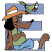 C1: Letter E---Cadet Blue(Isacord 40 #1226)
C2: Hatbank, Pant Cuff & Eyes---White(Isacord 40 #1002)
C3: Beak & Claws---Clay(Isacord 40 #1021)
C4: Shirt & Feathers---Kiwi(Isacord 40 #1104)
C5: Hat---Candlelight(Isacord 4