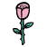 C1: Rose---Azalea Pink(Isacord 40 #1224)&#13;&#10;C2: Stem---Trellis Green(Isacord 40 #1503)&#13;&#10;C3: Outlines---Black(Isacord 40 #1234)