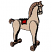 C1: Horse---Ivory(Isacord 40 #1149)&#13;&#10;C2: Wheels, Tail & Mane---Pecan(Isacord 40 #1128)&#13;&#10;C3: Shading---Fawn(Isacord 40 #1128)&#13;&#10;C4: Saddle---Poinsettia(Isacord 40 #1147)&#13;&#10;C5: Outline & Details---Black(Isacord 40 #1234)