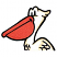 C1: Bill---Flamingo(Isacord 40 #1020)
C2: Body---White(Isacord 40 #1002)
C3: Shading---Parchment(Isacord 40 #1066)
C4: Outlines---Black(Isacord 40 #1234)