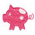C1: Spots---Carnation(Isacord 40 #1121)&#13;&#10;C2: Pig---Garden Rose(Isacord 40 #1109)