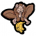 C1: Bananas---Citrus(Isacord 40 #1187)&#13;&#10;C2: Face---Twine(Isacord 40 #1017)&#13;&#10;C3: Ears & Sole of Foot---Hyacinth(Isacord 40 #1117)&#13;&#10;C4: Monkey---Pecan(Isacord 40 #1128)&#13;&#10;C5: Shading---Fox(Isacord 40 #1186)&#13;&#10;C6: Outlin