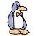 C1: Stomach---Muslin(Isacord 40 #1082)&#13;&#10;C2: Bow---Spanish Tile(Isacord 40 #1020)&#13;&#10;C3: Feet---Goldenrod(Isacord 40 #1137)&#13;&#10;C4: Penguin---Blueberry(Isacord 40 #1235)&#13;&#10;C5: Outline---Black(Isacord 40 #1234)