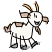 C1: Goat---Muslin(Isacord 40 #1082)&#13;&#10;C2: Tail, Ears, Spot & Beard---Golden Grain(Isacord 40 #1126)&#13;&#10;C3: Hooves & Nose---Charcoal(Isacord 40 #1234)&#13;&#10;C4: Horns---Goldenrod(Isacord 40 #1137)&#13;&#10;C5: Outline---Black(Isacord 40 #12
