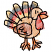 C1: Tail Feathers---Yellow Bird(Isacord 40 #1124)&#13;&#10;C2: Turkey---Honey Gold(Isacord 40 #1025)&#13;&#10;C3: Wing---Nutmeg(Isacord 40 #1056)&#13;&#10;C4: Feet and Beak---Pumpkin(Isacord 40 #1168)&#13;&#10;C5: Tail Feathers & Wattle---Poppy(Isacord 40