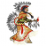 C1: Feathers, Skirt Trim & Ear Piece---White(Isacord 40 #1002)&#13;&#10;C2: Feather Detail & Hair---Whale(Isacord 40 #1041)&#13;&#10;C3: Breast Plate---Ochre(Isacord 40 #1159)&#13;&#10;C4: Belt & Sash---Date(Isacord 40 #1216)&#13;&#10;C5: Arm Bands, Sash