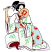 C1: Under Kimono---Winterberry(Isacord 40 #1035)&#13;&#10;C2: Kimono Sash---Aura(Isacord 40 #1111)&#13;&#10;C3: Face---Muslin(Isacord 40 #1082)&#13;&#10;C4: Arms & Face Shadow---Shrimp Pink(Isacord 40 #1017)&#13;&#10;C5: Arms Shadow---Twine(Isacord 40 #10