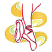 C1: Figure---Tropicana(Isacord 40 #1511)&#13;&#10;C2: Small Swirls---Daffodil(Isacord 40 #1135)&#13;&#10;C3: Large Swirls---Yellow Bird(Isacord 40 #1124)