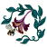 C1: Flower---Lavender(Isacord 40 #1193)&#13;&#10;C2: Flower Edge---Cachet(Isacord 40 #1080)&#13;&#10;C3: Leaves & Vine---Kiwi(Isacord 40 #1104)&#13;&#10;C4: Leaves & Vine Shading---Green(Isacord 40 #1503)&#13;&#10;C5: Bee---Black(Isacord 40 #1234)&#13;&#1
