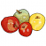 C1: Apples---Terra Cotta(Isacord 40 #1081)&#13;&#10;C2: Apple---Jalapeno(Isacord 40 #1104)&#13;&#10;C3: Shading---Caper(Isacord 40 #1227)&#13;&#10;C4: Apple---Buttercup(Isacord 40 #1135)&#13;&#10;C5: Shading---Autumn Leaf(Isacord 40 #1126)&#13;&#10;C6: Sh