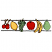 C1: Apples & Cherries---Poinsettia(Isacord 40 #1147)&#13;&#10;C2: Shading---Winterberry(Isacord 40 #1035)&#13;&#10;C3: Pears & Grapes---Kiwi(Isacord 40 #1104)&#13;&#10;C4: Shading---Lime(Isacord 40 #1176)&#13;&#10;C5: Bananas & Lemon---Yellow Bird(Isacord