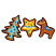 C1: Tree---Silver Sage(Isacord 40 #1045)&#13;&#10;C2: Star---Canary(Isacord 40 #1124)&#13;&#10;C3: Cookies---Nutmeg(Isacord 40 #1056)&#13;&#10;C4: Horse---Toffee(Isacord 40 #1126)&#13;&#10;C5: Stripe---Tropical Blue(Isacord 40 #1534)&#13;&#10;C6: Stripe--