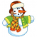 C1: Snowman---White(Isacord 40 #1002)&#13;&#10;C2: Snowman Shading---Crystal Blue(Isacord 40 #1249)&#13;&#10;C3: Jacket---Erin Green(Isacord 40 #1510)&#13;&#10;C4: Jacket Trim & Buttons---Citrus(Isacord 40 #1187)&#13;&#10;C5: Hat---Harvest(Isacord 40 #102