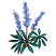 C1: Center of Flower---Buttercup(Isacord 40 #1135)&#13;&#10;C2: Dark Flowers---Cadet Blue(Isacord 40 #1226)&#13;&#10;C3: Stem---Pine Bark(Isacord 40 #1170)&#13;&#10;C4: Light Flowers---Celestial(Isacord 40 #1028)&#13;&#10;C5: Shade on Flowers---Dark Ink(I