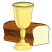C1: Bread---Vanilla(Isacord 40 #1022)&#13;&#10;C2: Crust---Nutmeg(Isacord 40 #1056)&#13;&#10;C3: Shading & Outline---Fox(Isacord 40 #1186)&#13;&#10;C4: Cup---Buttercup(Isacord 40 #1135)&#13;&#10;C5: Rim & Shine---Gold Metallic(Yenmet/ Isamet #7005)&#13;&#