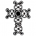 C1: Inside Cross---White(Isacord 40 #1002)
C2: Edge & Accents---Black(Isacord 40 #1234)