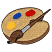 C1: Palette---Flax(Isacord 40 #1055)
C2: Brush & Edges---Pine Bark(Isacord 40 #1170)
C3: Brush Detail---Sterling(Isacord 40 #1011)
C4: Outline---Black(Isacord 40 #1234)
C5: Paint---Papaya(Isacord 40 #1024)
C6: