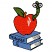 C1: Pages---Muslin(Isacord 40 #1082)&#13;&#10;C2: Books---Laguna(Isacord 40 #1143)&#13;&#10;C3: Leaf & Worm---Grasshopper(Isacord 40 #1176)&#13;&#10;C4: Apple---Poppy(Isacord 40 #1037)&#13;&#10;C5: Shine---White(Isacord 40 #1002)&#13;&#10;C6: Stem---Nutme