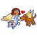 C1: Dog---Ashley Gold(Isacord 40 #1025)
C2: Shading---Copper(Isacord 40 #1158)
C3: Wings---Parchment(Isacord 40 #1066)
C4: Shading---Gold(Isacord 40 #1185)
C5: Shoes---Cadet Blue(Isacord 40 #1226)
C6: Skin---To