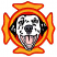 C1: Background---Wildfire(Isacord 40 #1147)&#13;&#10;C2: Badge---Goldenrod(Isacord 40 #1137)&#13;&#10;C3: Border---Wildfire(Isacord 40 #1147)&#13;&#10;C4: Mouth---Petal Pink(Isacord 40 #1225)&#13;&#10;C5: Dog---White(Isacord 40 #1002)&#13;&#10;C6: Mouth S