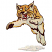C1: Bobcat---Muslin(Isacord 40 #1082)&#13;&#10;C2: Mouth---Winterberry(Isacord 40 #1035)&#13;&#10;C3: Eyes---Canary(Isacord 40 #1124)&#13;&#10;C4: Cat Shading---Candlelight(Isacord 40 #1137)&#13;&#10;C5: Claws, Teeth & Snow---White(Isacord 40 #1002)&#13;&