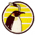 C1: Penguin & Background---White(Isacord 40 #1002)&#13;&#10;C2: Stripes & Penguin---Citrus(Isacord 40 #1187)&#13;&#10;C3: Stick---Fieldstone(Isacord 40 #1236)&#13;&#10;C4: Detail---Pumpkin(Isacord 40 #1168)&#13;&#10;C5: Penguin Outline & Border---Black(Is