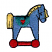C1: Hair---Citrus(Isacord 40 #1187)&#13;&#10;C2: Base---Poinsettia(Isacord 40 #1147)&#13;&#10;C3: Wheels---Poinsettia(Isacord 40 #1147)&#13;&#10;C4: Horse---Laguna(Isacord 40 #1143)&#13;&#10;C5: Saddle---Green(Isacord 40 #1503)&#13;&#10;C6: Outline---Blac