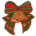 C1: Bells---Silver Metallic(Yenmet/ Isamet #7009)&#13;&#10;C2: Bow---Lime(Isacord 40 #1176)&#13;&#10;C3: Outline & Bow Accents---Poinsettia(Isacord 40 #1147)