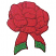 C1: Bow  Fill---Poinsettia(Isacord 40 #1147)&#13;&#10;C2: Fringe---Lime(Isacord 40 #1176)&#13;&#10;C3: Outline---Winterberry(Isacord 40 #1035)