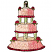 C1: Cake---Eggshell(Isacord 40 #1071)&#13;&#10;C2: Cake Shadow---Taupe(Isacord 40 #1179)&#13;&#10;C3: Overlay---Carnation(Isacord 40 #1121)&#13;&#10;C4: Cake Shading---Corsage(Isacord 40 #1016)&#13;&#10;C5: Border & Roses---Blossom(Isacord 40 #1257)&#13;&