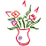 C1: Flower---Tangerine(Isacord 40 #1078)&#13;&#10;C2: Flower---Fuchsia(Isacord 40 #1533)&#13;&#10;C3: Flower & Vase---Wildfire(Isacord 40 #1147)&#13;&#10;C4: Leaves---Moss Green(Isacord 40 #1176)&#13;&#10;C5: Flower & Spiral---Wild Iris(Isacord 40 #1032)