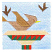 C1: Background---River Mist(Isacord 40 #1248)&#13;&#10;C2: Bird Bath---Swiss Ivy(Isacord 40 #1079)&#13;&#10;C3: Bird Bath---Poinsettia(Isacord 40 #1147)&#13;&#10;C4: Bird Detail---Pecan(Isacord 40 #1128)&#13;&#10;C5: Bird---Taupe(Isacord 40 #1179)&#13;&#1