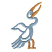 C1: Legs & Beak---Honey Gold(Isacord 40 #1025)
C2: Body---Azure Blue(Isacord 40 #1203)