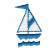 C1: Sail---White(Isacord 40 #1002)&#13;&#10;C2: Flag, Water, Boat & Sail---Tropical Blue(Isacord 40 #1534)
