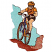 C1: Sky---Aqua(Isacord 40 #1204)&#13;&#10;C2: Earth---Rust(Isacord 40 #1058)&#13;&#10;C3: Skin---Twine(Isacord 40 #1017)&#13;&#10;C4: Shirt & Helmet---Goldenrod(Isacord 40 #1137)&#13;&#10;C5: Shadow---Golden Grain(Isacord 40 #1126)&#13;&#10;C6: Handle Bar