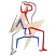 C1: Background---Gold Metallic(Yenmet/ Isamet #7005)&#13;&#10;C2: Arms  & Right Leg---Smoke(Isacord 40 #1219)&#13;&#10;C3: Head  & Left Leg---Poinsettia(Isacord 40 #1147)&#13;&#10;C4: Body---Nordic Blue(Isacord 40 #1076)
