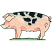 C1: Pig---Shrimp Pink(Isacord 40 #1017)&#13;&#10;C2: Shade---Starfish(Isacord 40 #1019)&#13;&#10;C3: Dark Shade Bottom---Melon(Isacord 40 #1259)&#13;&#10;C4: Top Shade---Sterling(Isacord 40 #1011)&#13;&#10;C5: Grass---Pear(Isacord 40 #1049)&#13;&#10;C6: O
