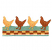 C1: Background---Bright Mint(Isacord 40 #1510)&#13;&#10;C2: Chickens & Border---Yellow Bird(Isacord 40 #1124)&#13;&#10;C3: Chickens & Border---Autumn Leaf(Isacord 40 #1126)