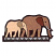 C1: Adult Elephant---Sisal(Isacord 40 #1055)&#13;&#10;C2: Baby Elephant---Parchment(Isacord 40 #1066)&#13;&#10;C3: Baby Ear---Flax(Isacord 40 #1055)&#13;&#10;C4: Adult Ear---Light Cocoa(Isacord 40 #1158)&#13;&#10;C5: Tusk---Vanilla(Isacord 40 #1022)&#13;&