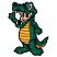 C1: Face---Shrimp(Isacord 40 #1258)&#13;&#10;C2: Hair---Lemon Frost(Isacord 40 #1022)&#13;&#10;C3: Croc Suit---Irish Green(Isacord 40 #1101)&#13;&#10;C4: Suit Shading---Swamp(Isacord 40 #1517)&#13;&#10;C5: Eyes & Teeth---White(Isacord 40 #1002)&#13;&#10;C