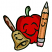 C1: Apple---Wildfire(Isacord 40 #1147)&#13;&#10;C2: Apple Shading---Foliage Rose(Isacord 40 #1169)&#13;&#10;C3: Stem ---Bright Mint(Isacord 40 #1510)&#13;&#10;C4: Stem Shading---Lime(Isacord 40 #1176)&#13;&#10;C5: Bell---Seaweed(Isacord 40 #1209)&#13;&#10