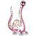 C1: Spots---Yellow(Isacord 40 #1187)
C2: Dino---Bright Ruby(Isacord 40 #1231)
C3: Dino Outlines---Orchid(Isacord 40 #1255)
C4: Spot Outlines---Boysenberry(Isacord 40 #1192)
C5: Tongue---Terra Cotta(Isacord 40 #1081)