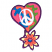 C1: Heart & Flower Center---Chrysanthemum - neon(Isacord 40 #1256)&#13;&#10;C2: Flower Petals---Sun - neon(Isacord 40 #1187)&#13;&#10;C3: Heart & Flower Center---California Blue(Isacord 40 #1252)&#13;&#10;C4: Heart & Flower Petals---Orange - neon(Isacord