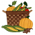 C1: Corn---Light Brass(Isacord 40 #1067)
C2: Pumpkins, Carrot, & Corn Kernels---Honey Gold(Isacord 40 #1025)
C3: Pumpkin Outlines---Ashley Gold(Isacord 40 #1025)
C4: Apples---Poinsettia(Isacord 40 #1147)
C5: Basket & Ha