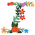 C1: Light Leaves---Kiwi(Isacord 40 #1104)&#13;&#10;C2: Dark Leaves---Lima Bean(Isacord 40 #1177)&#13;&#10;C3: Flower Petals---Spanish Tile(Isacord 40 #1020)&#13;&#10;C4: Flower Petals & Centers---Yellow Bird(Isacord 40 #1124)&#13;&#10;C5: Flower & Rose---