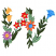 C1: Dark Leaves---Lima Bean(Isacord 40 #1177)
C2: Light Leaves---Kiwi(Isacord 40 #1104)
C3: Middle Flower Petals---Spanish Tile(Isacord 40 #1020)
C4: Flowers & Flower Centers---Yellow Bird(Isacord 40 #1124)
C5: Bottom F