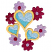 C1: Flowers & Flower Centers---Cachet(Isacord 40 #1080)&#13;&#10;C2: Flowers & Flower Centers---Cerise(Isacord 40 #1192)&#13;&#10;C3: Hearts---Oxford(Isacord 40 #1222)&#13;&#10;C4: Hearts Shading---Crystal Blue(Isacord 40 #1249)&#13;&#10;C5: Heart Outline