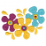 C1: Right Flower & Centers---Island Green(Isacord 40 #1095)
C2: Left Flower---Plum(Isacord 40 #1033)
C3: Middle Flower, Centers, & Paisleys---Daisy(Isacord 40 #1187)
C4: Centers---Plum(Isacord 40 #1033)