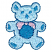 C1: Ears, Feet, Hands & Belly---Crystal Blue(Isacord 40 #1249)&#13;&#10;C2: Teddy Bear---River Mist(Isacord 40 #1248)&#13;&#10;C3: Bow---Impatience(Isacord 40 #1111)&#13;&#10;C4: Outlines---Colonial Blue(Isacord 40 #1253)&#13;&#10;C5: Eyes & Mouth---Tropi